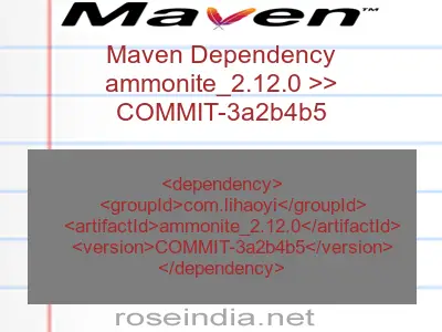 Maven dependency of ammonite_2.12.0 version COMMIT-3a2b4b5
