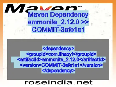 Maven dependency of ammonite_2.12.0 version COMMIT-3efe1a1