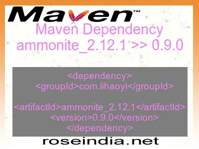 Maven dependency of ammonite_2.12.1 version 0.9.0