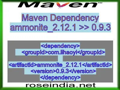 Maven dependency of ammonite_2.12.1 version 0.9.3