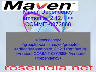 Maven dependency of ammonite_2.12.1 version COMMIT-0872868