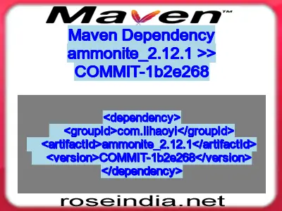 Maven dependency of ammonite_2.12.1 version COMMIT-1b2e268