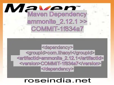 Maven dependency of ammonite_2.12.1 version COMMIT-1f834a7