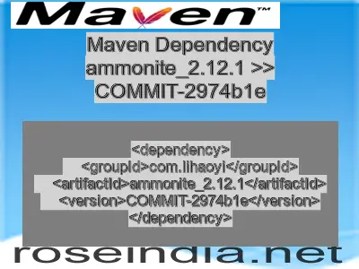 Maven dependency of ammonite_2.12.1 version COMMIT-2974b1e