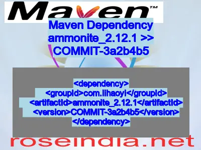 Maven dependency of ammonite_2.12.1 version COMMIT-3a2b4b5