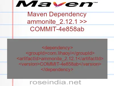 Maven dependency of ammonite_2.12.1 version COMMIT-4e858ab