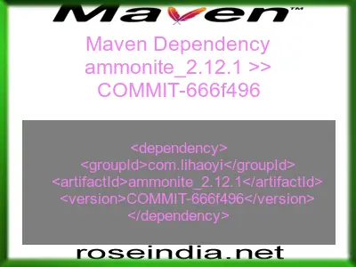 Maven dependency of ammonite_2.12.1 version COMMIT-666f496