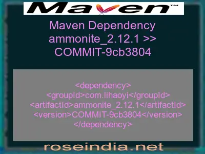 Maven dependency of ammonite_2.12.1 version COMMIT-9cb3804