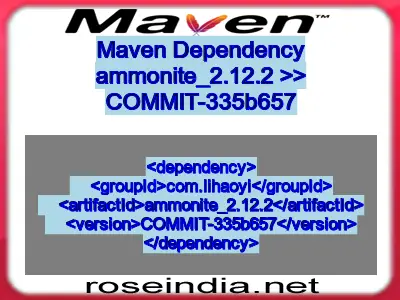 Maven dependency of ammonite_2.12.2 version COMMIT-335b657