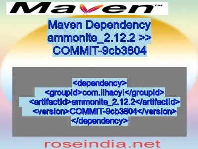 Maven dependency of ammonite_2.12.2 version COMMIT-9cb3804