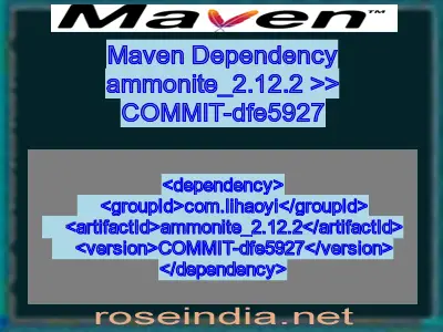 Maven dependency of ammonite_2.12.2 version COMMIT-dfe5927