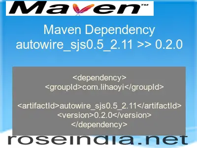 Maven dependency of autowire_sjs0.5_2.11 version 0.2.0