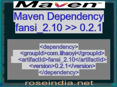 Maven dependency of fansi_2.10 version 0.2.1