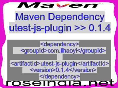 Maven dependency of utest-js-plugin version 0.1.4