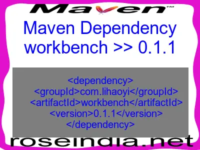 Maven dependency of workbench version 0.1.1