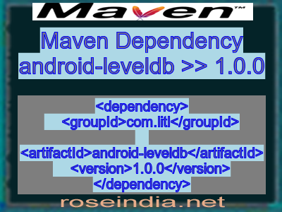 Maven dependency of android-leveldb version 1.0.0