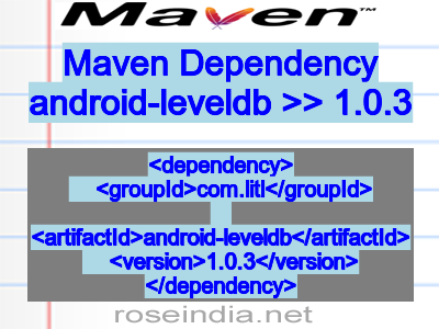 Maven dependency of android-leveldb version 1.0.3