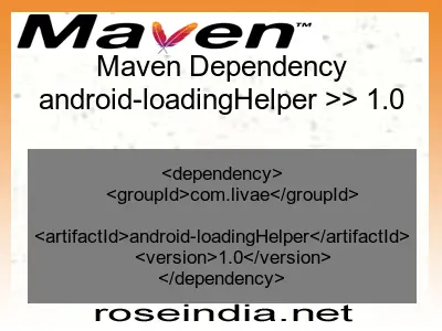 Maven dependency of android-loadingHelper version 1.0