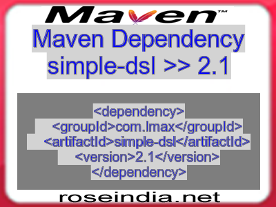 Maven dependency of simple-dsl version 2.1