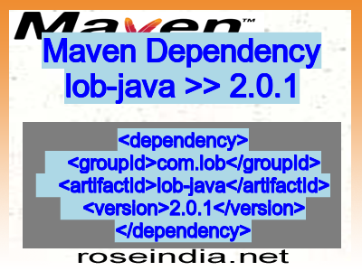 Maven dependency of lob-java version 2.0.1
