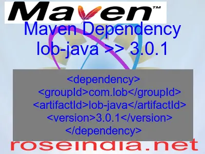 Maven dependency of lob-java version 3.0.1