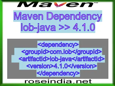 Maven dependency of lob-java version 4.1.0
