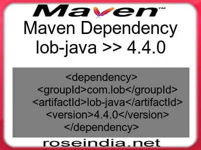 Maven dependency of lob-java version 4.4.0