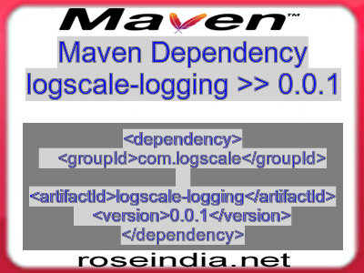 Maven dependency of logscale-logging version 0.0.1