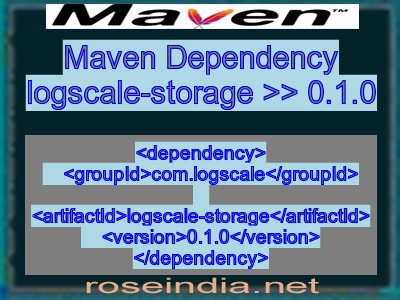 Maven dependency of logscale-storage version 0.1.0