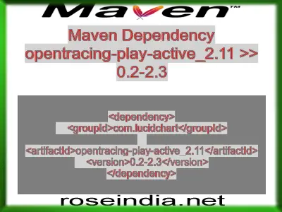 Maven dependency of opentracing-play-active_2.11 version 0.2-2.3