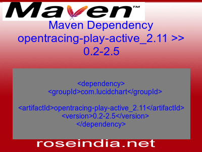 Maven dependency of opentracing-play-active_2.11 version 0.2-2.5