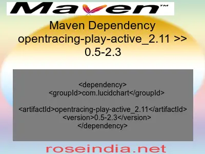Maven dependency of opentracing-play-active_2.11 version 0.5-2.3