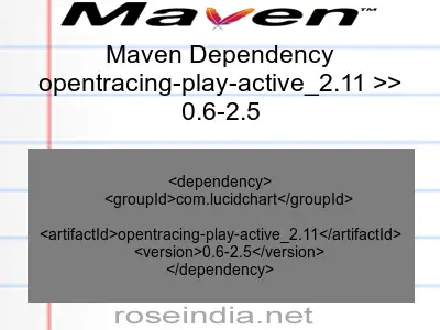 Maven dependency of opentracing-play-active_2.11 version 0.6-2.5