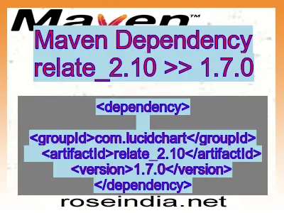 Maven dependency of relate_2.10 version 1.7.0