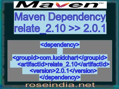 Maven dependency of relate_2.10 version 2.0.1