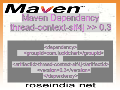 Maven dependency of thread-context-slf4j version 0.3