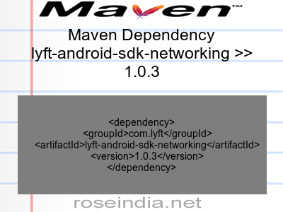 Maven dependency of lyft-android-sdk-networking version 1.0.3