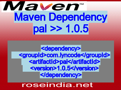 Maven dependency of pal version 1.0.5