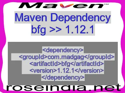 Maven dependency of bfg version 1.12.1