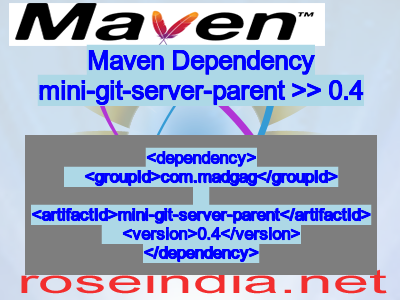 Maven dependency of mini-git-server-parent version 0.4