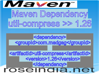 Maven dependency of util-compress version 1.26