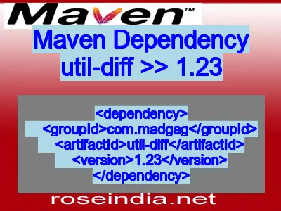 Maven dependency of util-diff version 1.23