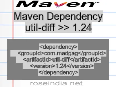 Maven dependency of util-diff version 1.24