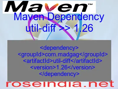 Maven dependency of util-diff version 1.26