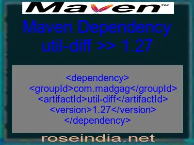 Maven dependency of util-diff version 1.27