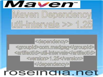 Maven dependency of util-intervals version 1.25