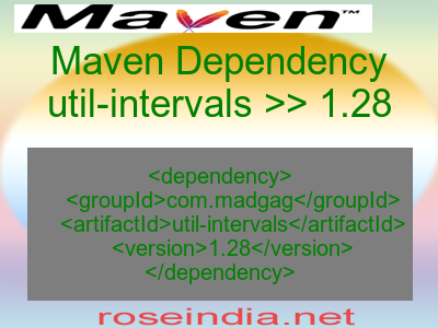 Maven dependency of util-intervals version 1.28
