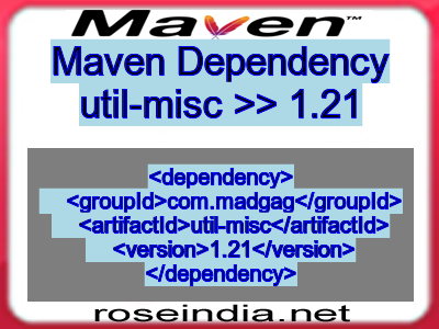 Maven dependency of util-misc version 1.21