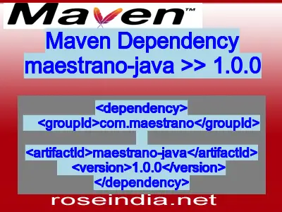 Maven dependency of maestrano-java version 1.0.0