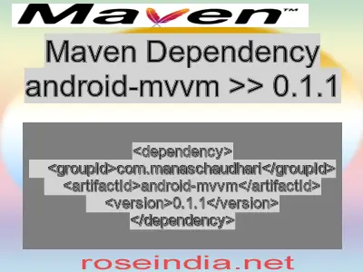 Maven dependency of android-mvvm version 0.1.1